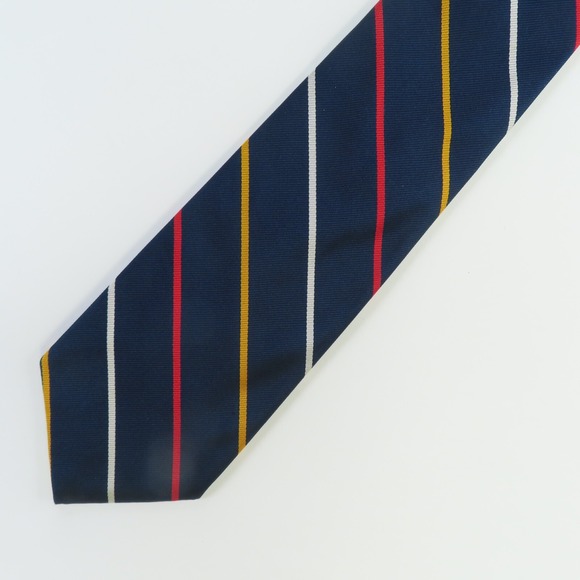 Westleigh Regiment Other - Westleigh Regiment Tie Mens Silk Red Blue Yellow Stripe Repp 3.75" Wide 56" Long